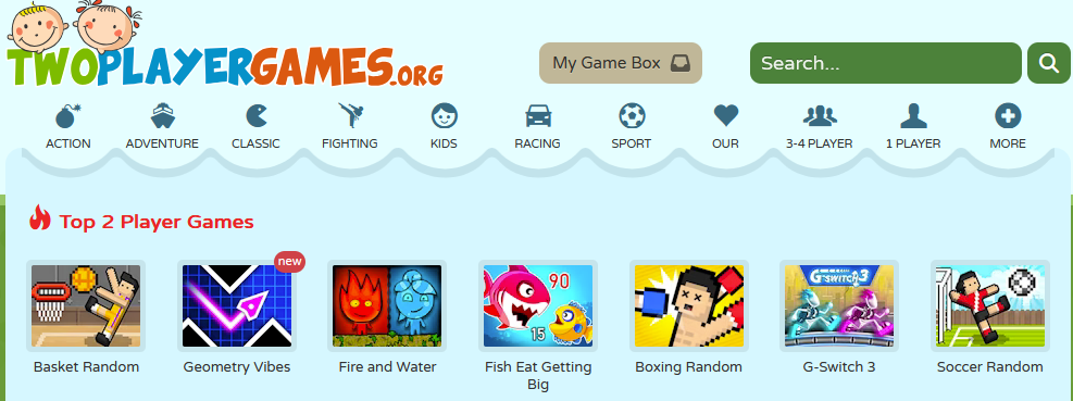 2 Player Games logo representing online safety for children and young people.