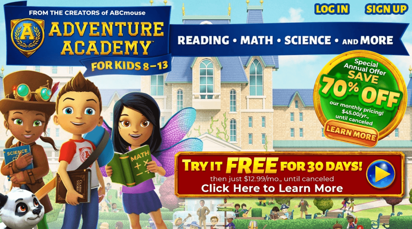 What is Adventure Academy for kids?