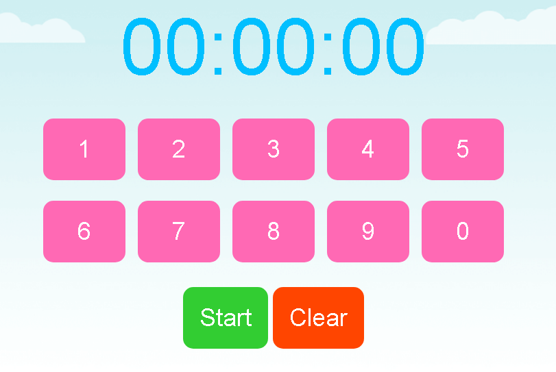 Kids Online countdown timer for the classroom.