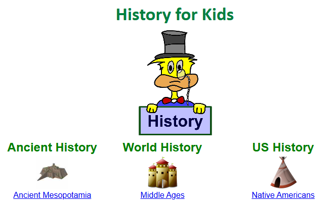 Educational History resource on Ducksters.