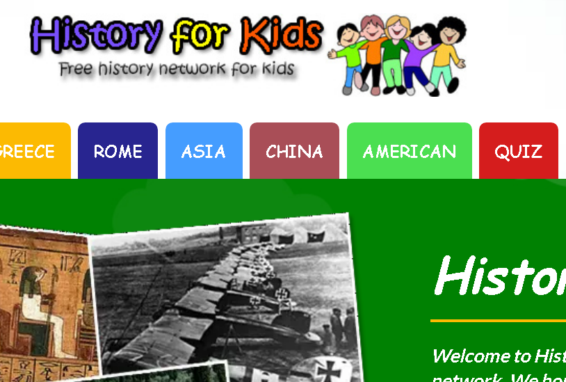 History for Kids educational website.