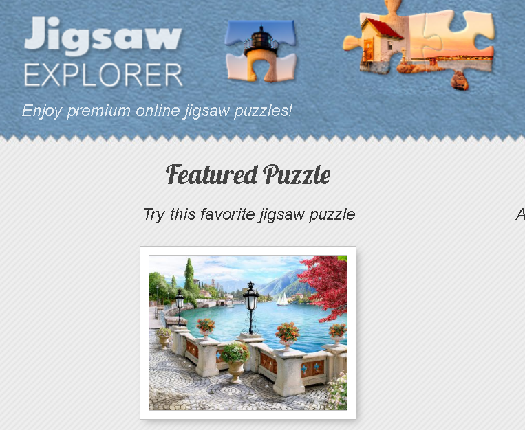 Jigsaw Explorer free online jigsaw puzzle website.