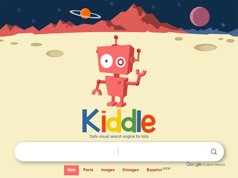 Kiddle is a safe, kid-friendly search engine with content filtered for educational and recreational use by children