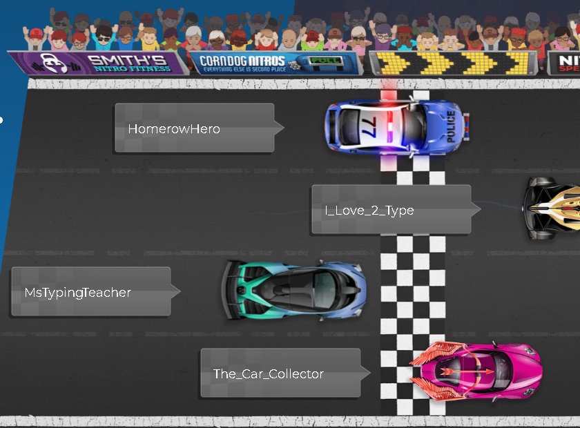 Nitro Type online type racing game for Kids.