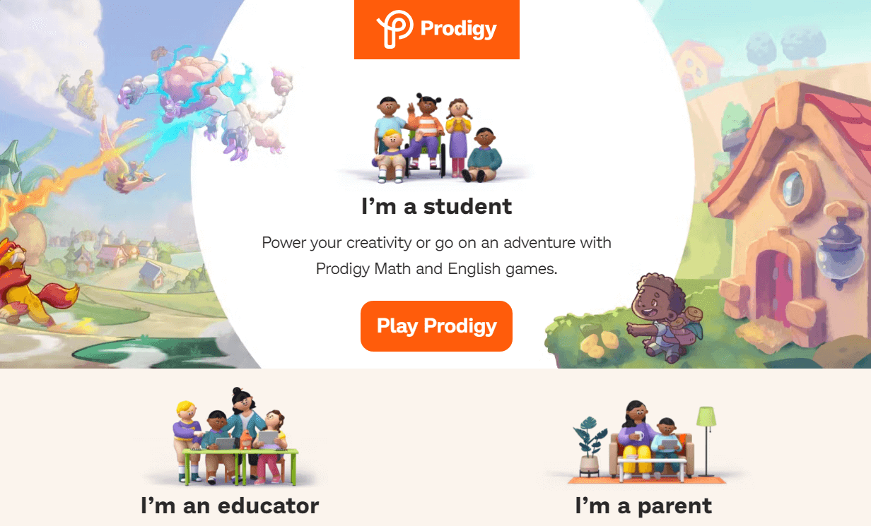 Prodigy Math game for Kids and learning education.