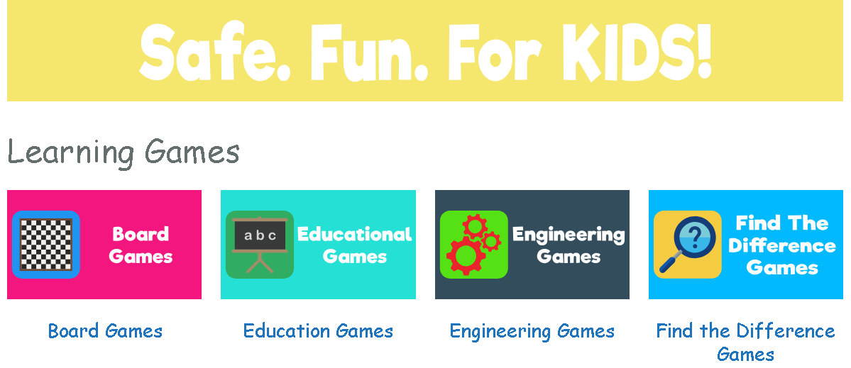Free Safe Kid Games for Children.