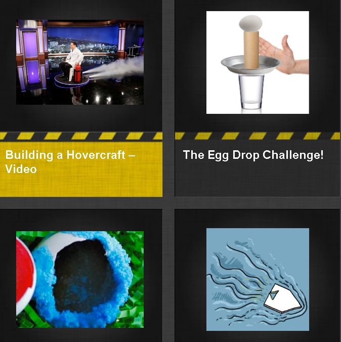 Science Bob Experiments resource for teachers and kids.