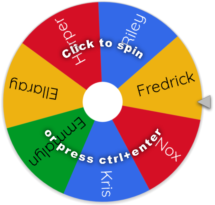 Wheel of Names random name chooser.