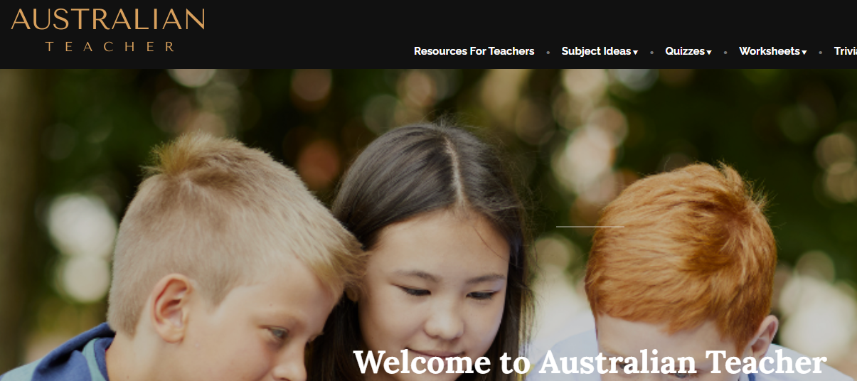 A screenshot of the Australia Teacher website, showcasing its resources and community features for educators.