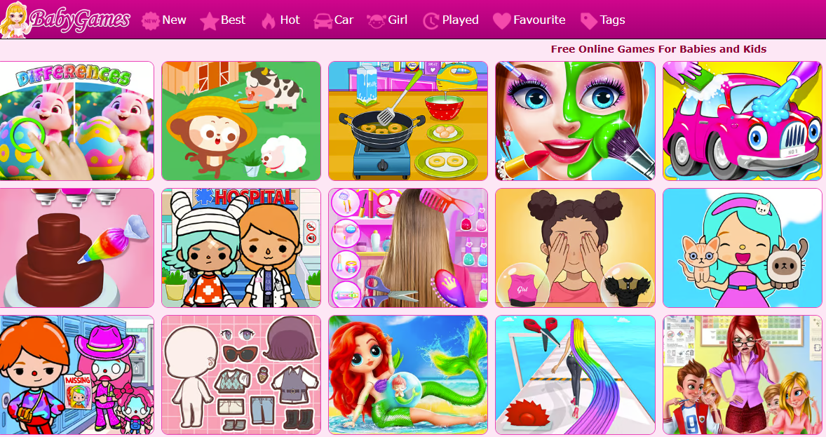 Baby Games logo representing online safety for children and young people.