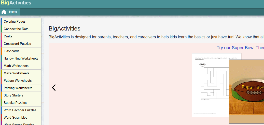 BigActivities logo representing online safety for children and young people.