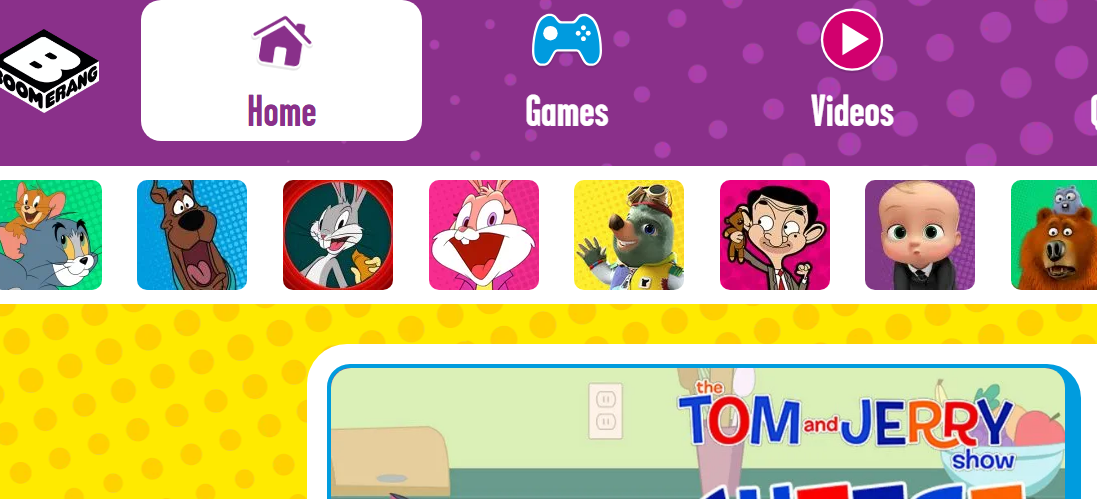 A website featuring classic and modern animated shows for families to enjoy.
