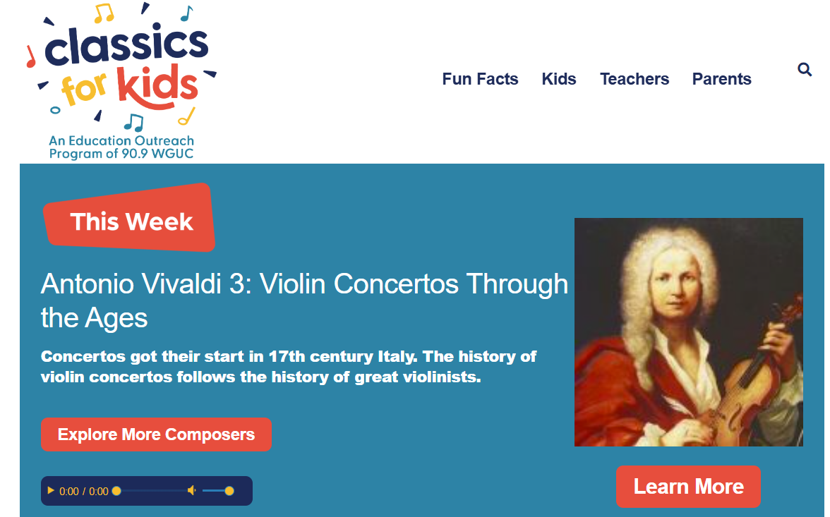 Classics for Kids logo representing online safety for children and young people.