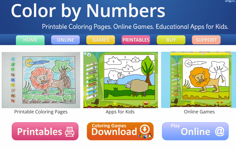 Color It By Numbers logo representing online safety for children and young people.