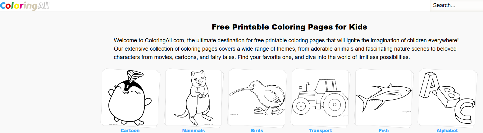 Coloring All logo representing online safety for children and young people.