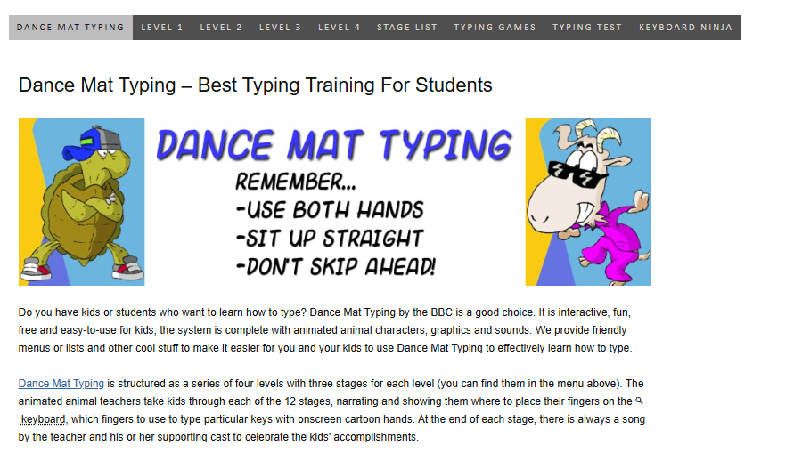 Dance Mat Typing Guide logo representing online safety for children and young people.