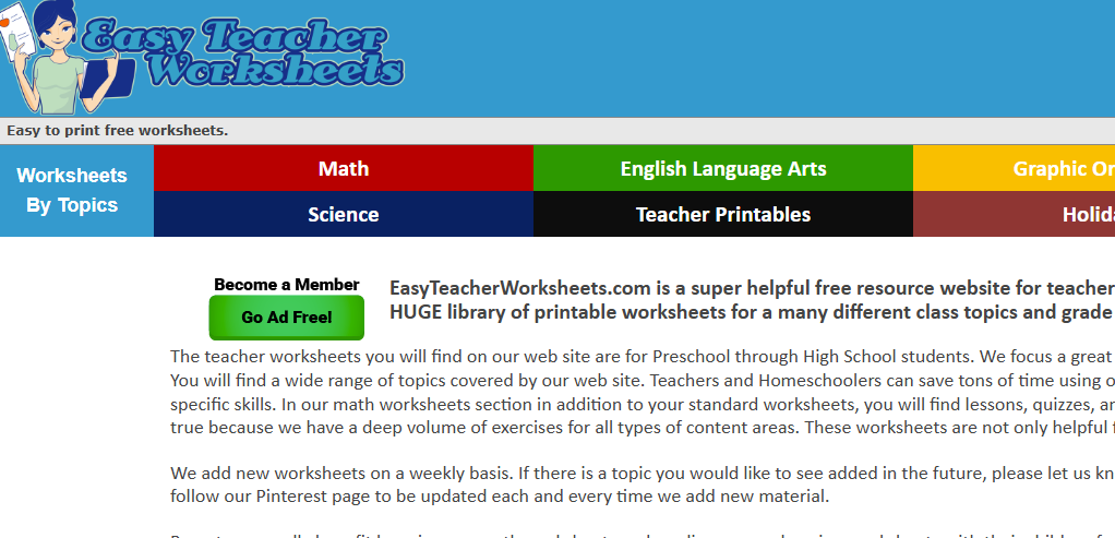 Easy Teacher Worksheets logo representing online safety for children and young people.