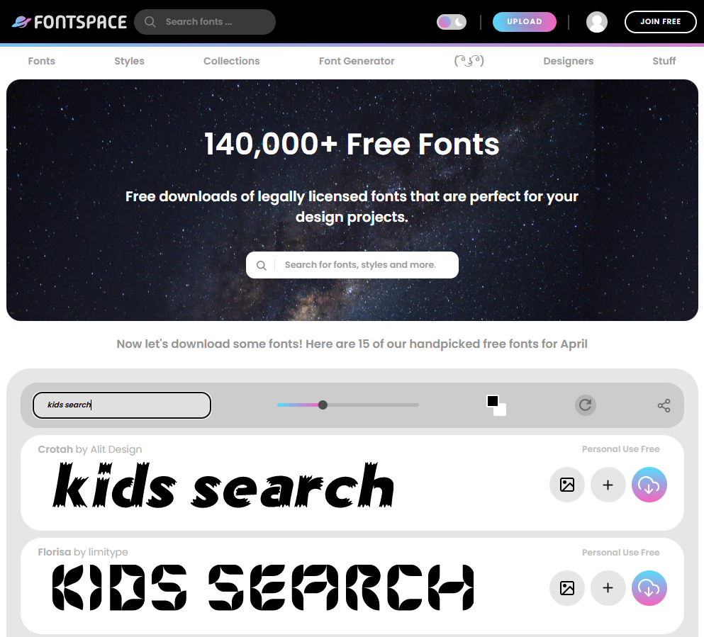 FontSpace logo representing online safety for children and young people.