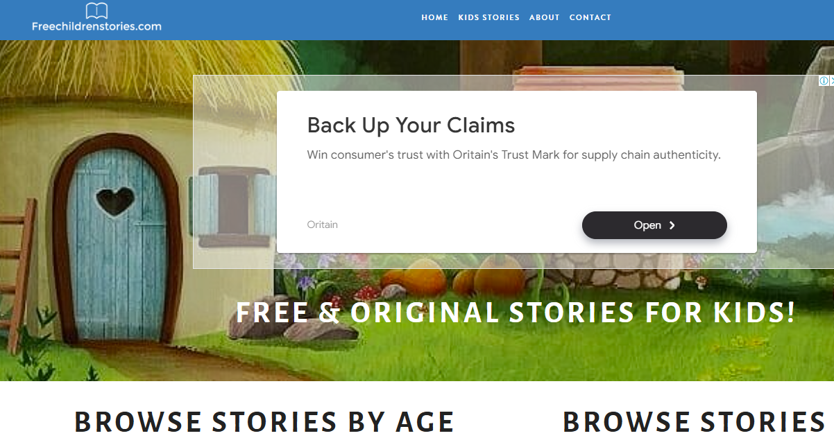 Free Children Stories logo representing online safety for children and young people.