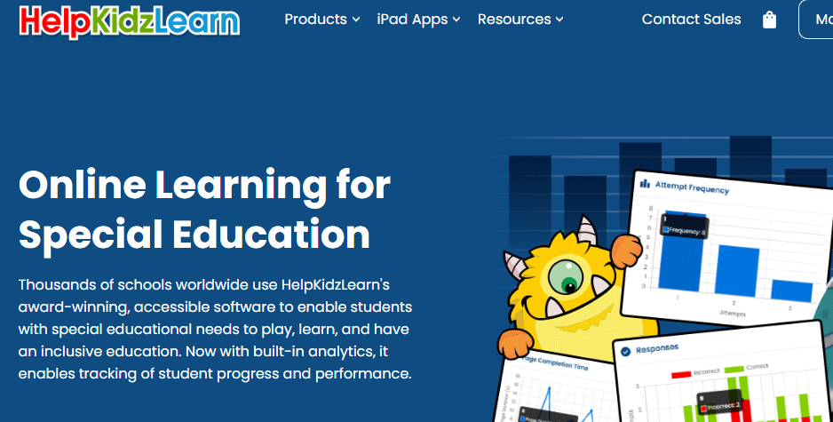 A collection of educational games and activities on HelpKidzLearn designed for children with special educational needs.