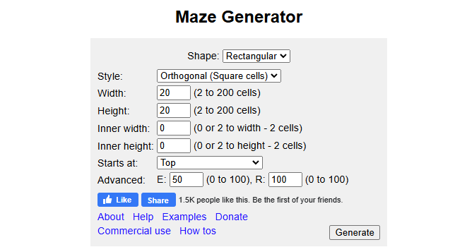Maze Generator logo representing online safety for children and young people.