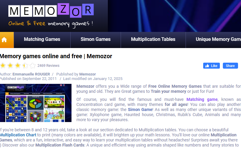 Memozor logo representing online safety for children and young people.
