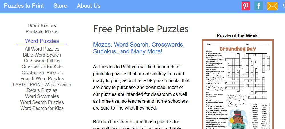 Puzzles to Print logo representing online safety for children and young people.