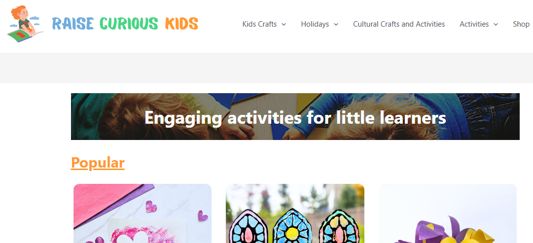 A parenting website with resources and activities to inspire curiosity and creativity in children.