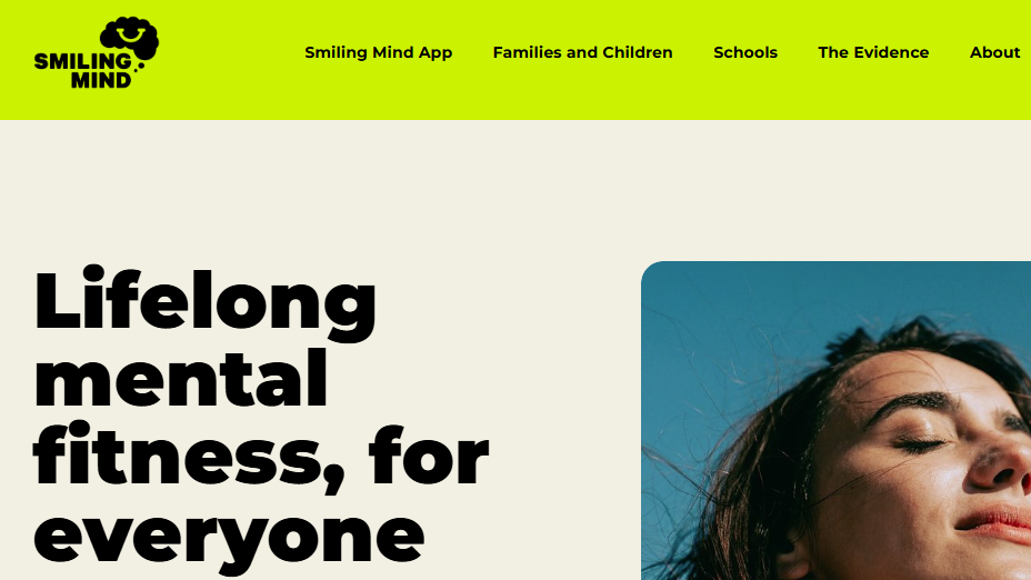 Smiling Mind logo representing online safety for children and young people.