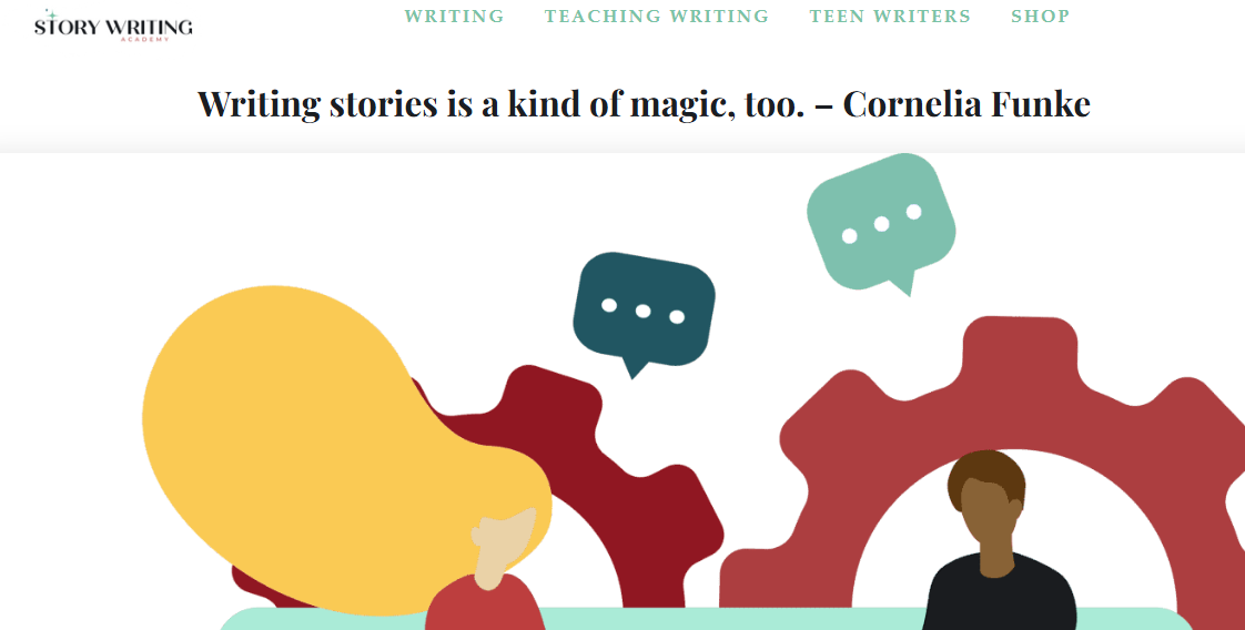 Story Writing Academy logo representing online safety for children and young people.