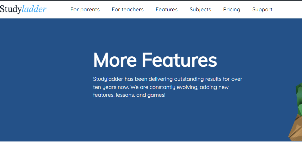 Study Ladder is an online platform that offers lessons and activities across subjects like math, reading, and science for students.