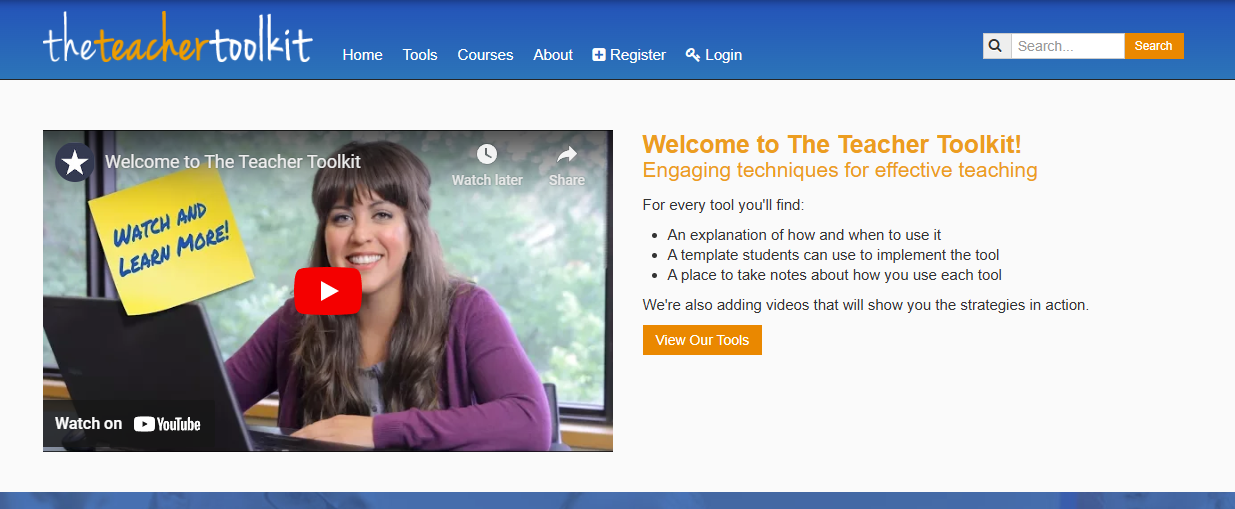 A teacher using resources from The Teacher Toolkit to create an engaging and effective classroom environment.