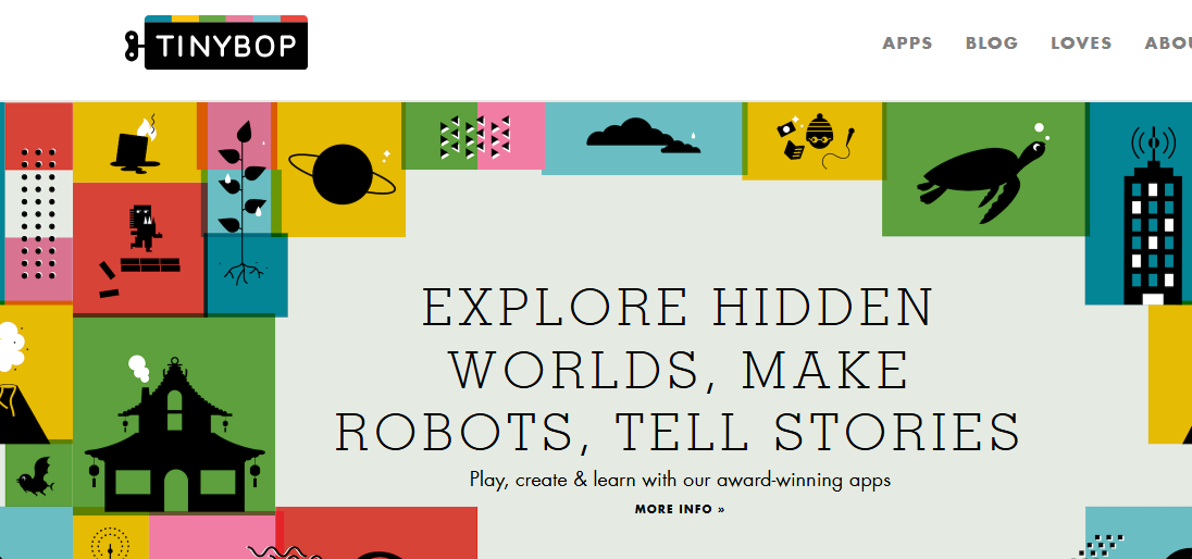 A child interacting with an educational app by Tinybop, exploring scientific concepts through interactive play.
