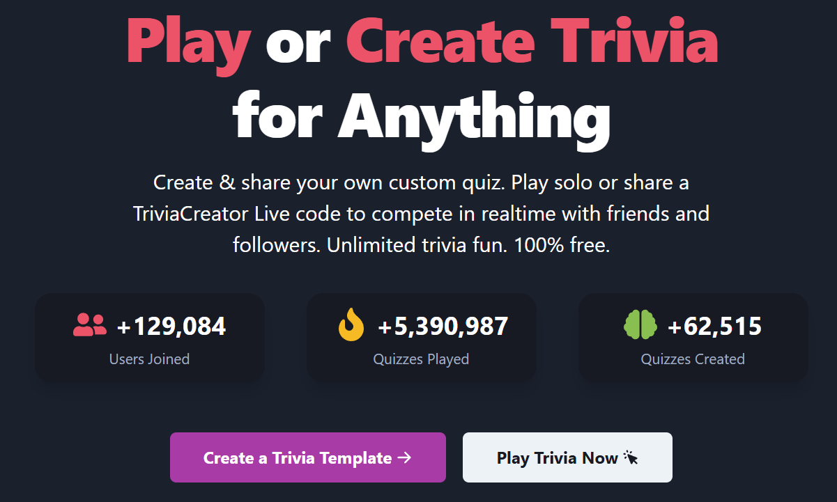 TriviaCreator Create and Play Free Trivia Quizzes logo representing online safety for children and young people.